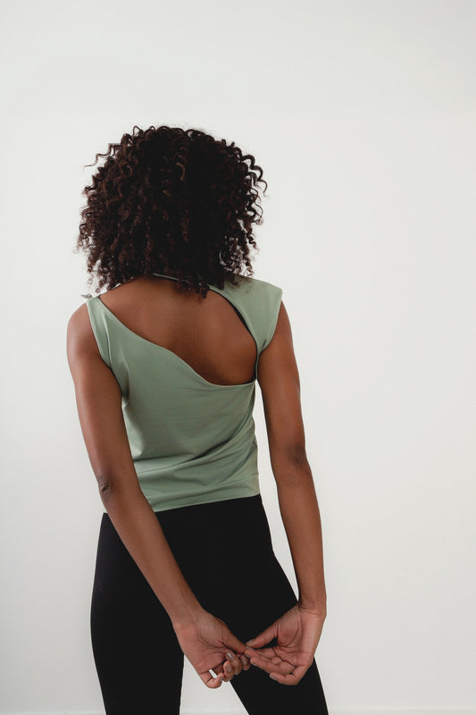 Green Cut Out Tee