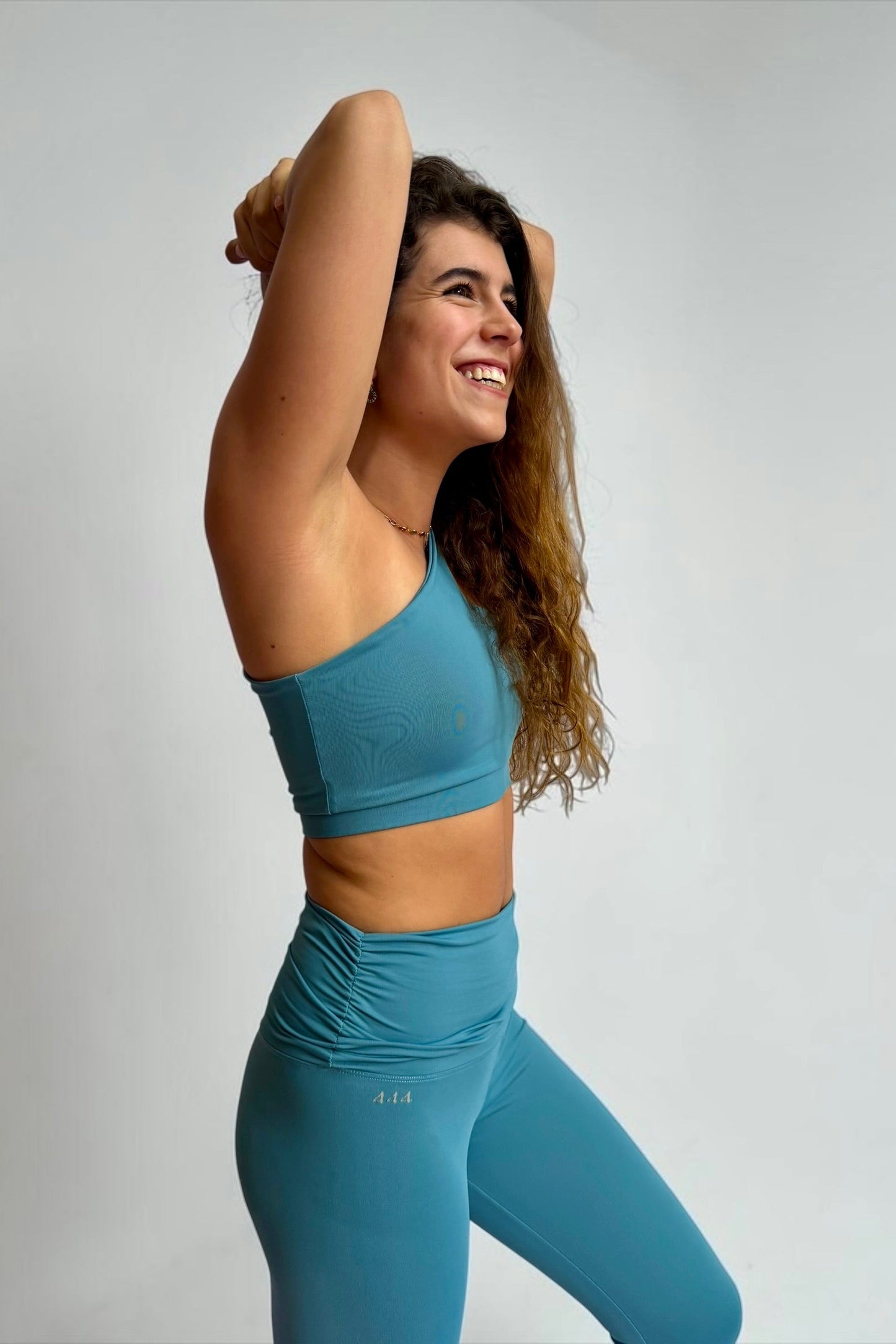Sky Blue Asymmetric Top