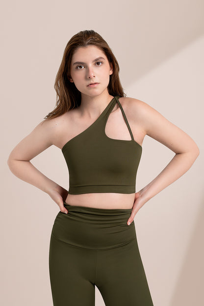Asymmetric Top Army Green